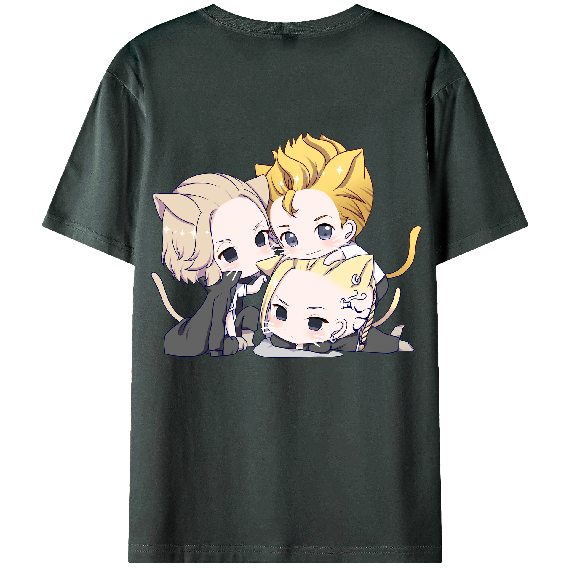 （画像用） 東京リベンジャーズ Tokyo Revengers 綿100％ メンズ半袖Tシャツ（バックプリント） 通気性